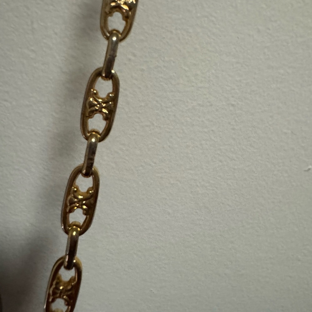 Vintage Celine Envelope clutch with logo chain. - Picture 14 of 16